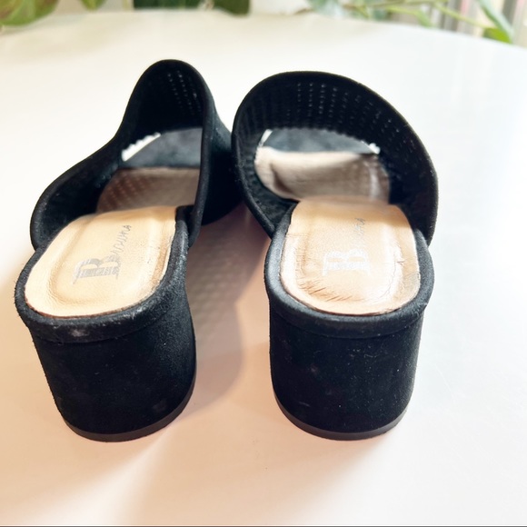 Brown’s Black Block Heel Suede Sandals Size 7 - Picture 4 of 8